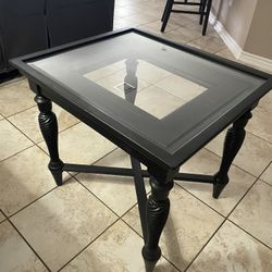 Black Glass top End Table 