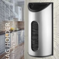 Brand new Stainless Steel Plastic Bag Dispenser, Wall Mount Grocery Bag Holder