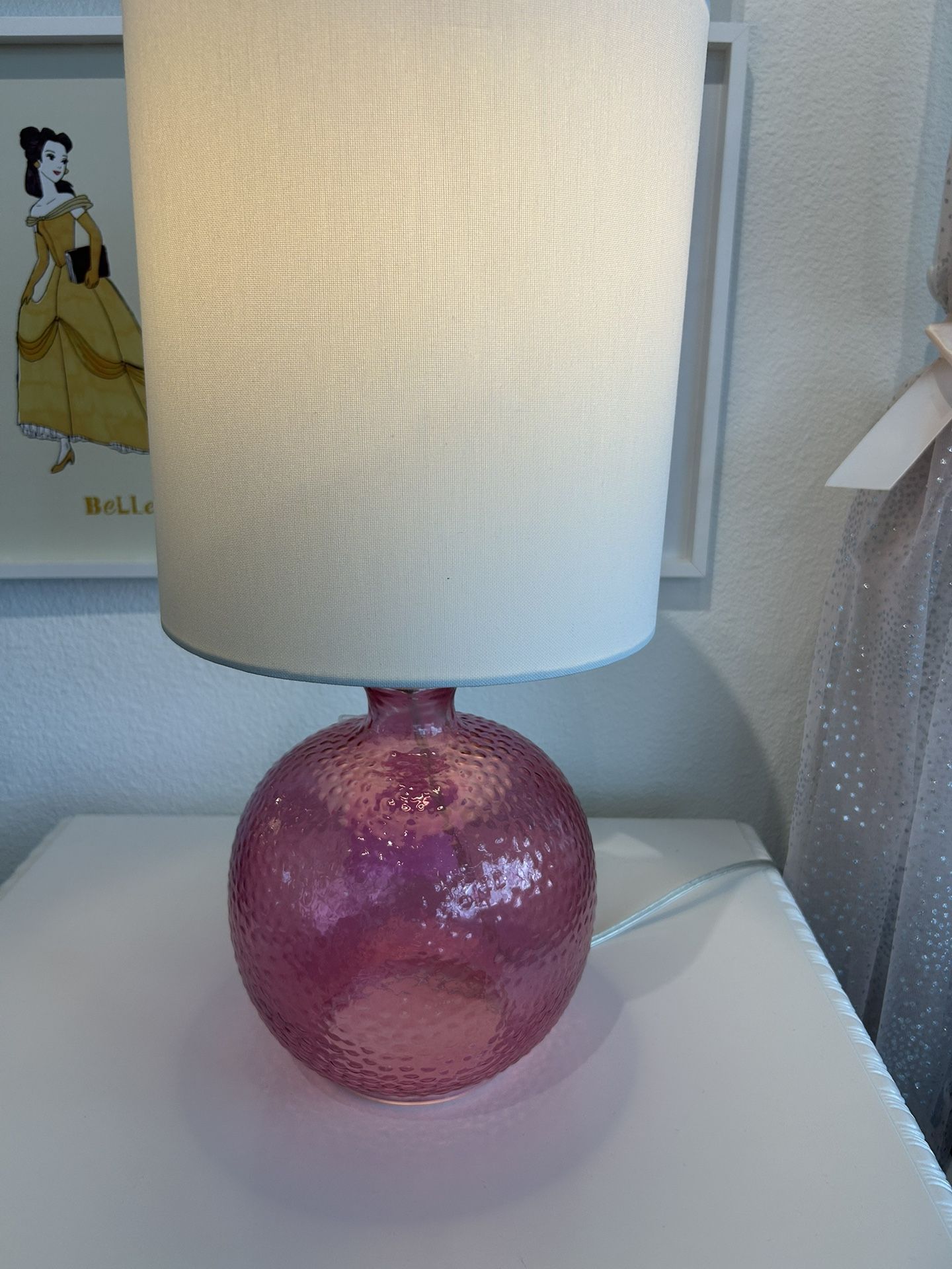 Pink Glass Lamp