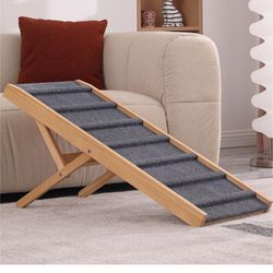 Dog Ramp for Small Large Dogs,Ramp for Dogs to Get on High Beds,Dog Pet Ramp Stairs Steps for Bed Car Couch SUV,Foldable Dog Ramp Holds 220 Pounds, Wo