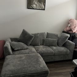 Small Plush Grey Couch