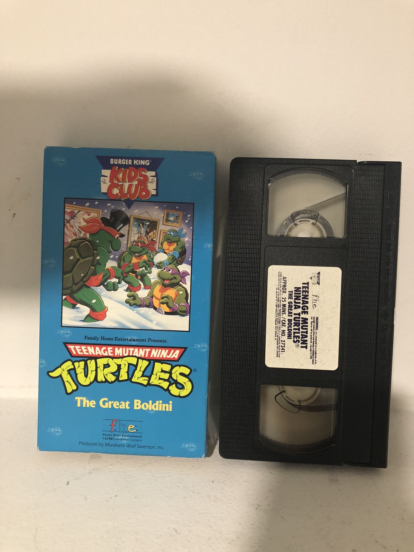 Burger King Kids Club Teenage Mutant Ninja Turtles: The Great Boldini VHS