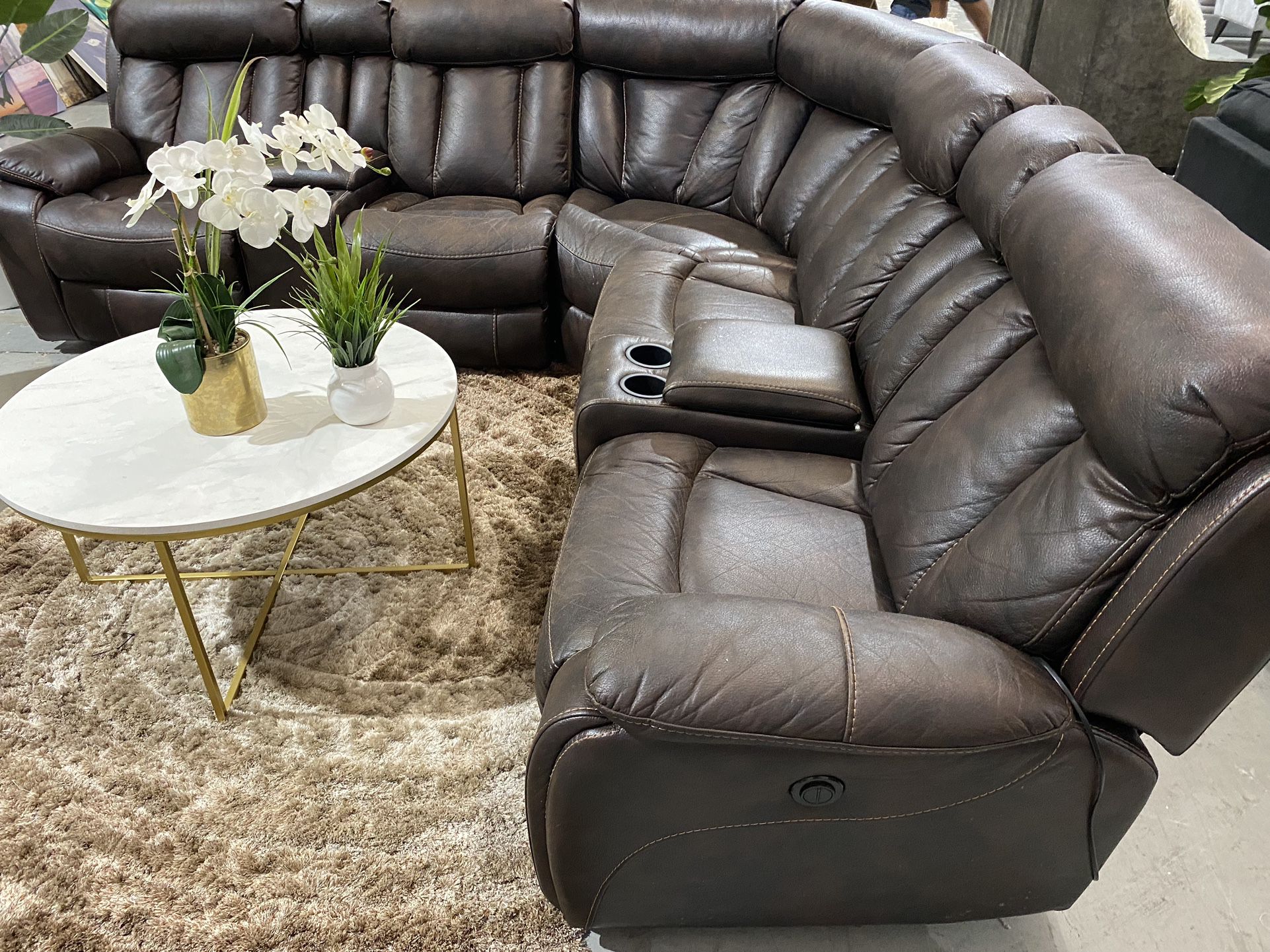 Sectional Sofa Power Recliner 