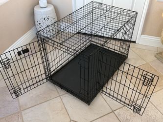 “Midwest Homes for Dogs”  “Life Stages” Large 36” Double Door Wire Crate Collapsable for Travel!