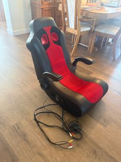 X-ROCKER VIBE 2.1 BLUETOOTH Black and Red Floor Rocker Gaming Chair