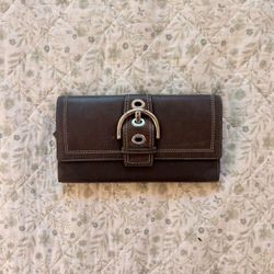 Vintage Coach brown soho leather wallet