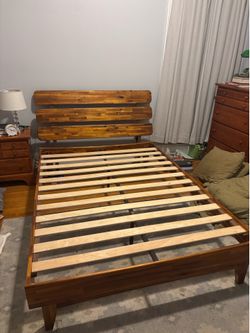 15 Inch Deluxe Bed Frame with Adjustable Headboard