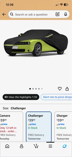 Dodge challenger car cover