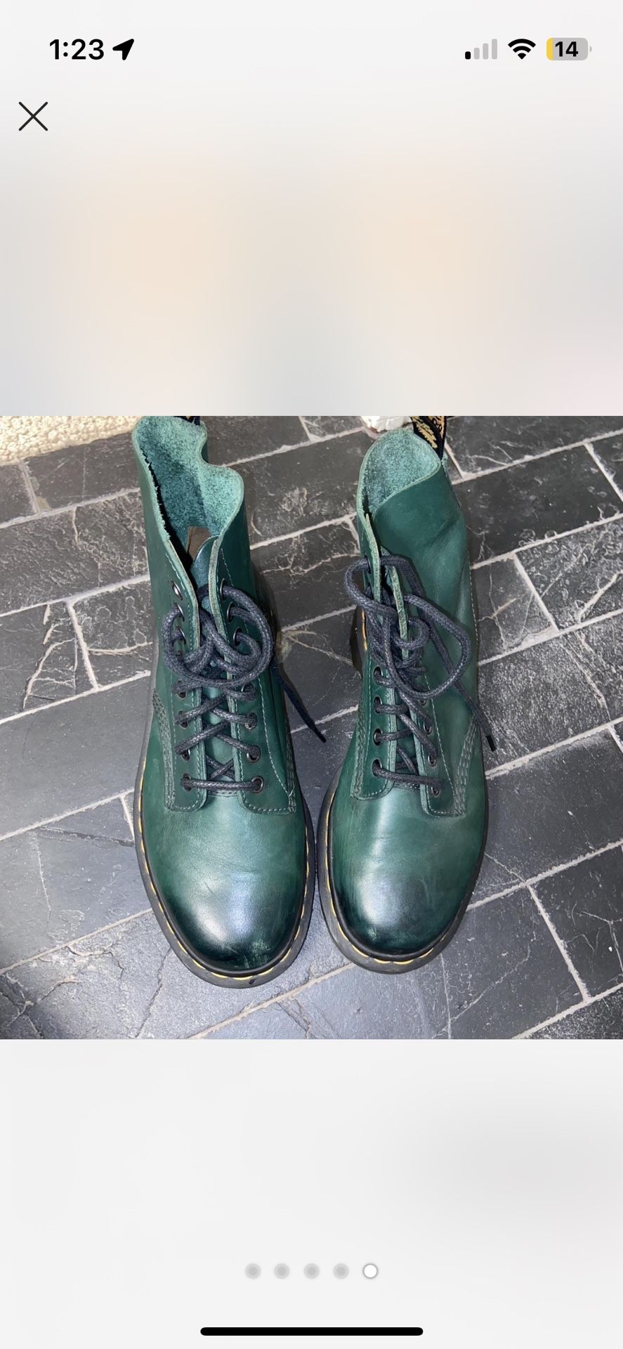 Dr. Martens Forest Green Leather 1460 Pascal Boots
