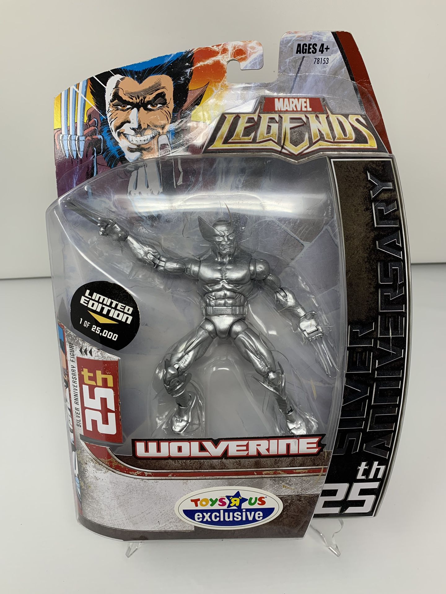 Vintage Limited Edition 25th Silver Anniversary Wolverine Action Figure (Toys “R” Us Exclusive[RIP])