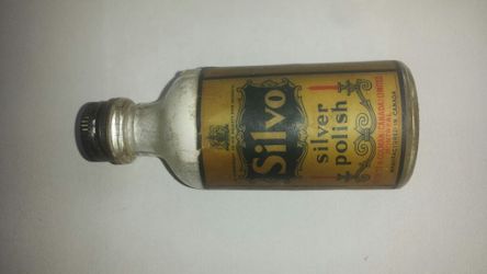 Antique Silvo silver polish bottle