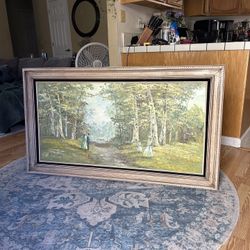 Large Hanging Vintage Painting 
