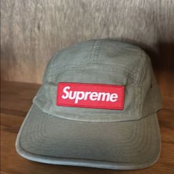 Supreme Olive Green 5 Panel Camp Cap Hat Streetwear Skate