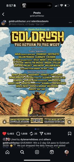 GOLDRUSH 2 DAY WRISTBAND