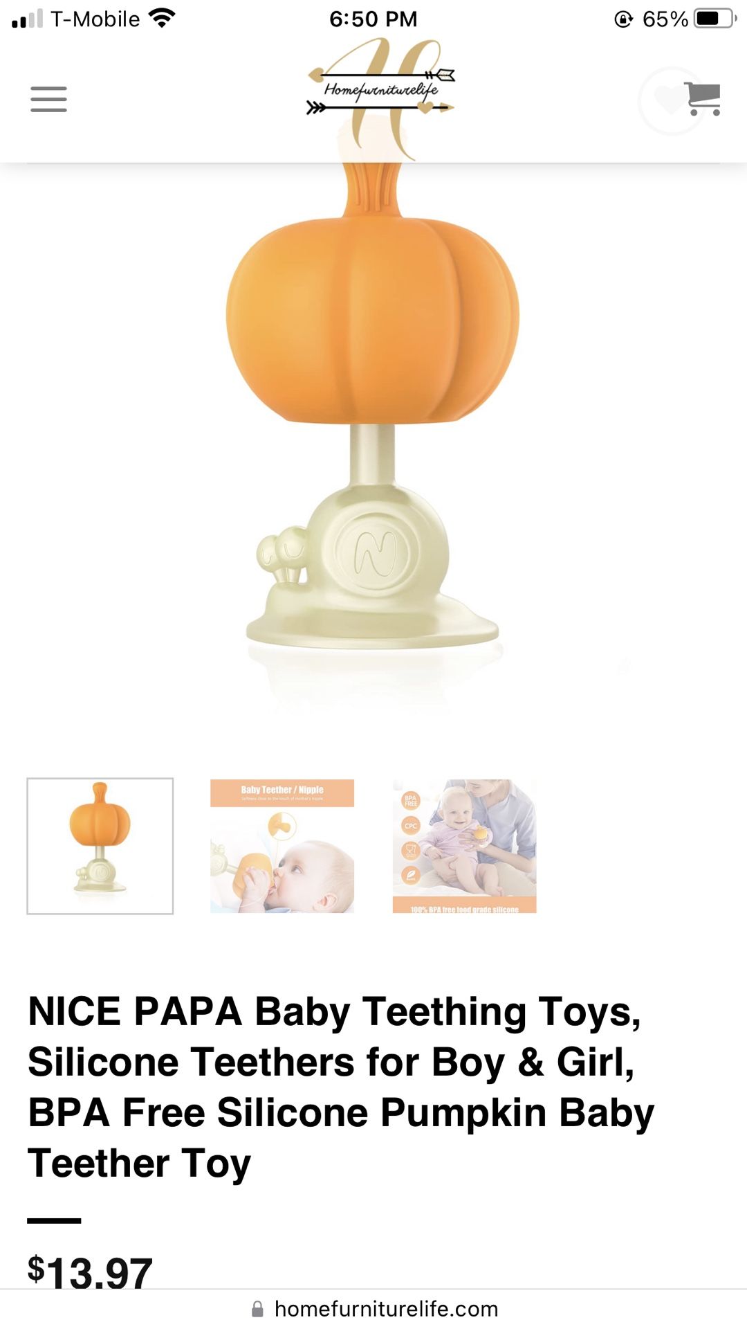 Baby Pumpkin Teething Toy