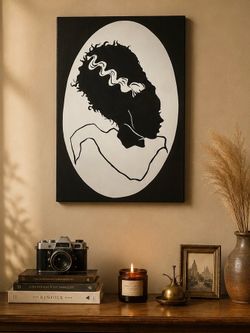 Large Frankensteins Bride Painting