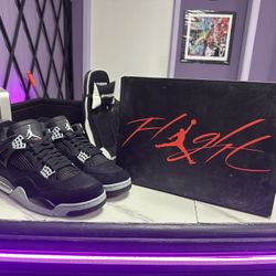 Jordan 4 Black Canvas 