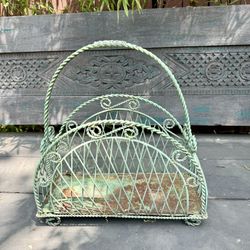 Wrought Iron Magazine Basket