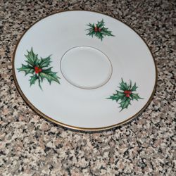 Fine China Saucer Plate 6 in, Baravia  Tirschenreuth Pasco Germany "Noel" #3748 
