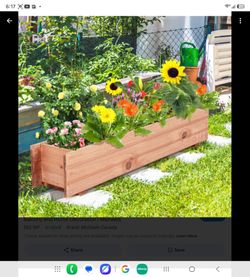 Wooden Rectangular Planter Box