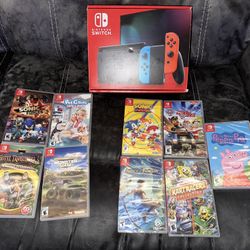 Nintendo Switch With 10 Games 