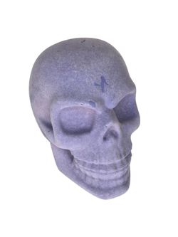 Celebrate Together Purple Flocked Skull Decorative Accent Gothic Halloween Decor