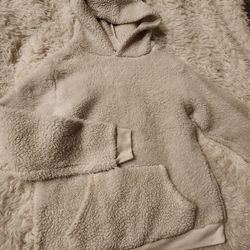 Girls white hoodie lounge long sleeve