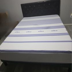Queen Bed Frame & Mattress – Clean, Gently Used