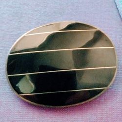 .925 Silver CII Black Onyx Brooch