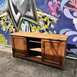 Solid Wood Modern Double Cabinet With Shelves