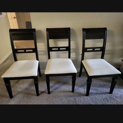 Three White Dining Chairs $20 each