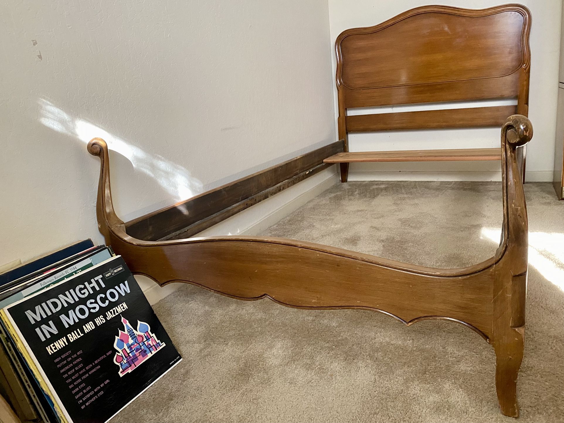 TWO 1960s Twin Walnut Beds