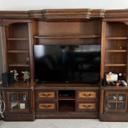 Brown Wooden Entertainment Center
