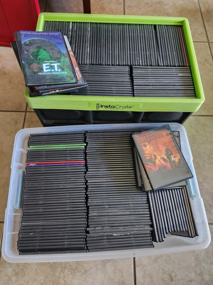 Lot of 350 DVD movies in slimline cases. Action, romance, comedy, drama and more. 