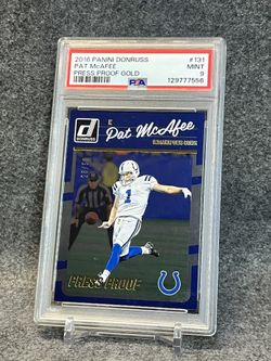 💎2016 Pat McAfee Press Proof GOLD PSA 9! POP 2!! 💎
