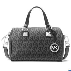 Michael Kors Grayson Signature Small Duffle Crossbody, Black