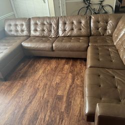 Sectional Brown Sofá 