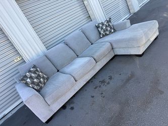 Grey sectional couch