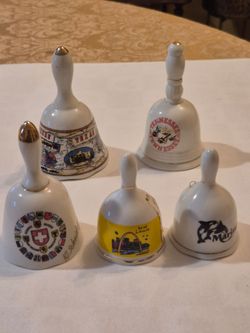 Collection of five small souvenir Bells