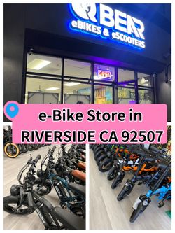 E-bike store Riverside CA 92507 (Sell & Repair)Offer wide range selection of electric bikes and electric scooters. 