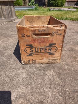 Super X shotgun shell wood box