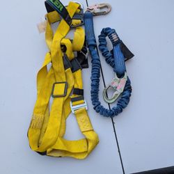 Miller Full Bode Safety Harness With A Condor Lanyard, See All Pic