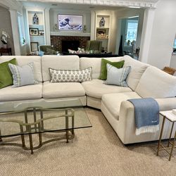 Pottery Barn Sofa – Neutral Performance Fabric – Great Condition – Must Go by Tuesday