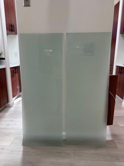 6 glass shelves