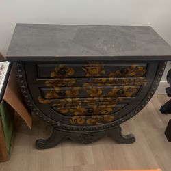 Desk Dresser Nightstand Table Vintage Antique Wood 