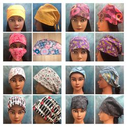 Surgical Scrub caps and matching mask available