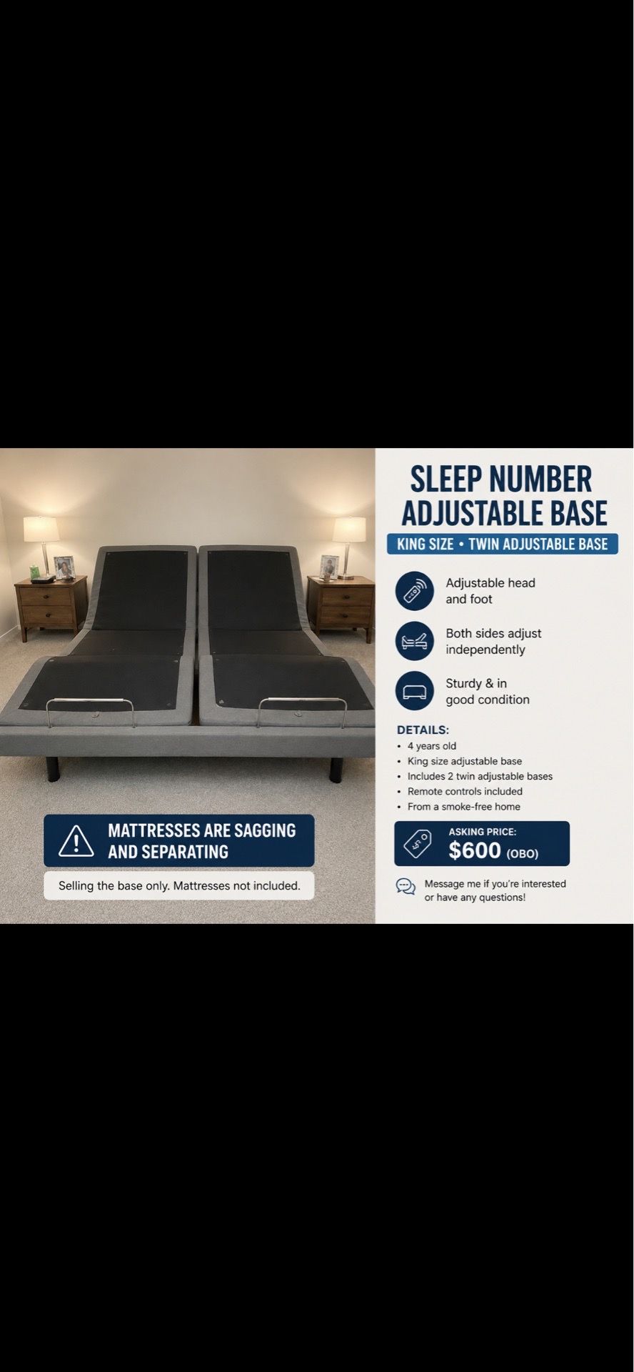 sleep number adjustable base King Size