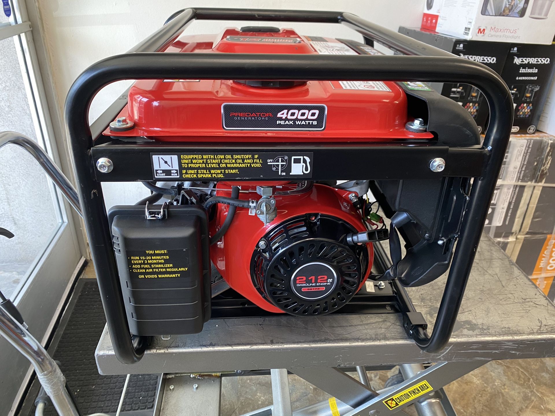 PREDATOR 4000 Watt Max Starting Gas Powered Generator EPA III for
