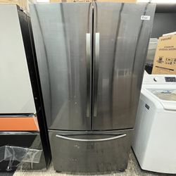 2021 Samsung French Door Black Stainless Refrigerator LED Lighting 