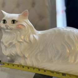 Vintage Persian Cat Ceramic Statue Figurine Realistic Alberta’s Mold